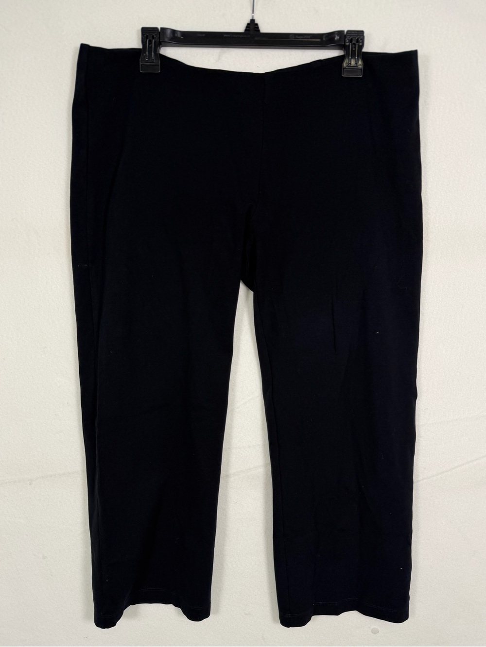 Eileen Fisher ponte black pants with elastic waistband